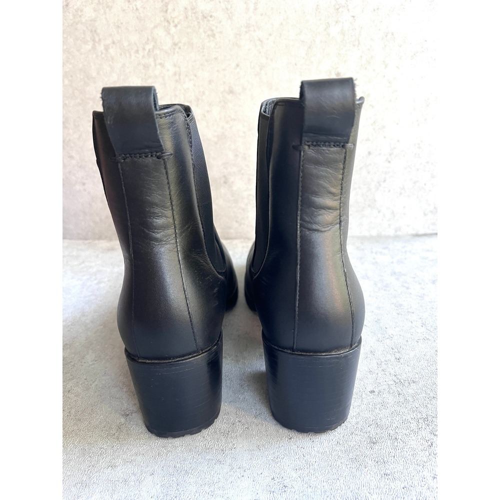 Nisolo Ana Go-To Heeled Black Chelsea Boot Womens 8.5 Leather Lug Sole Ethical - Picture 6 of 7